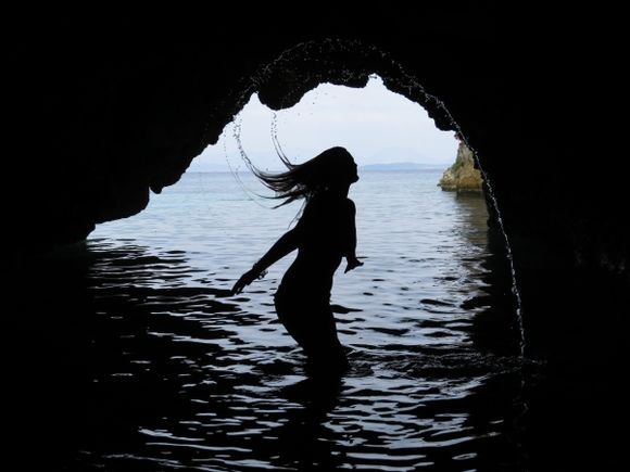 Water spirals in the cave