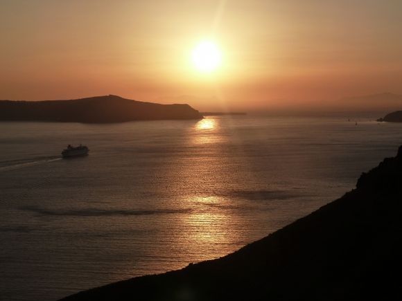 The Love Boat...Oia sunset