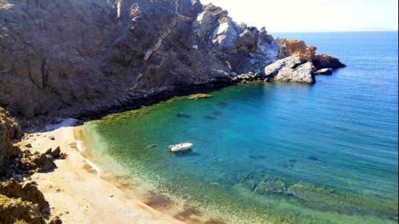 Secret beach in Naxos, North part.