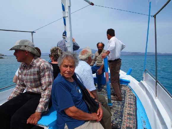 On the boat to Panagia Parthena