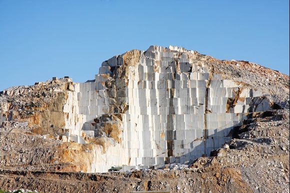 The impressive marble quarries of Naxos. 