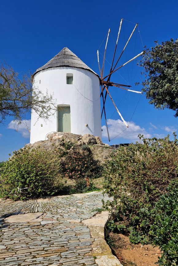 A Cycladic windmill in the area of Markopoulos