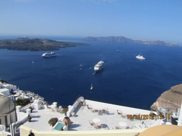 Cruise ships at Thira,Santorini...