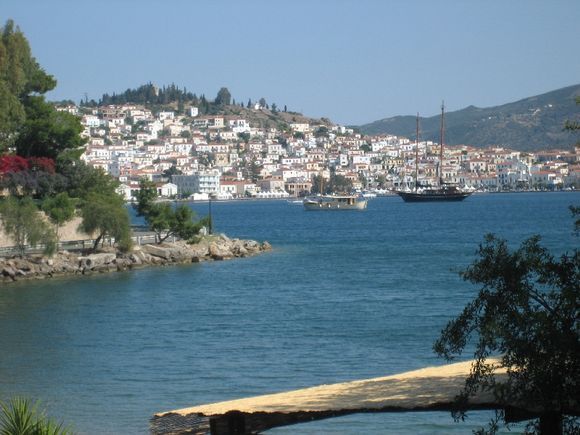 View of Poros from around the Bay