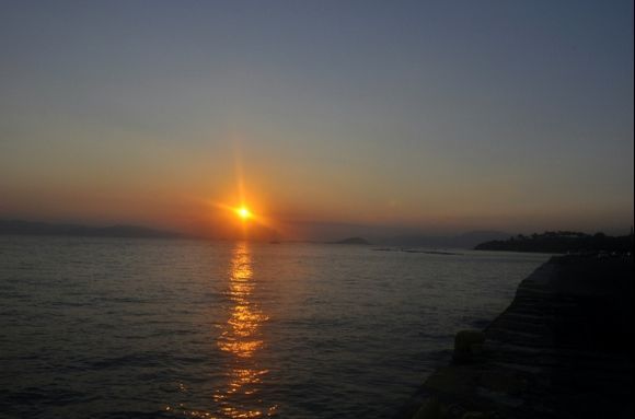 Sunset at Aegina port