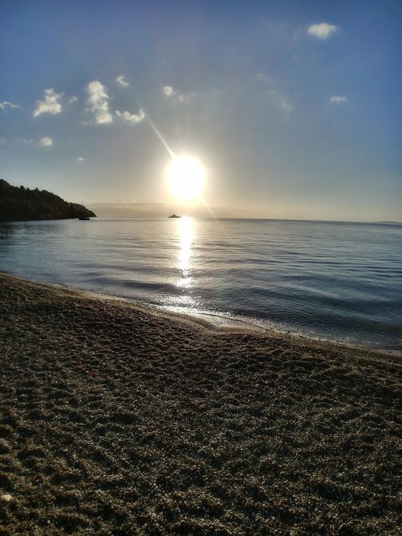 Beutiful sunrise at Ipsos beach