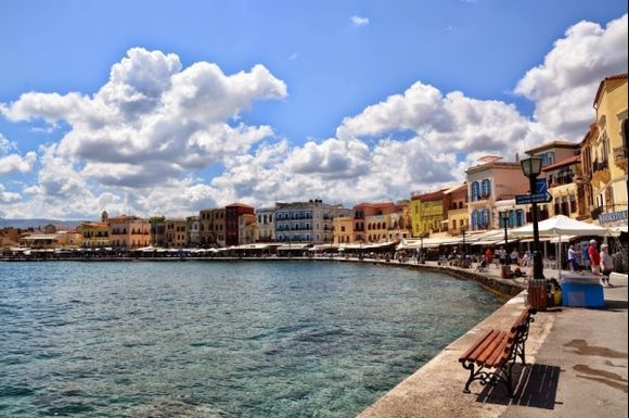 Beautiful old town of Chania in Crete.