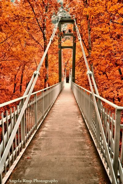 Autumn bridge in Agia Paraskevi in Tembi of Thessalia.