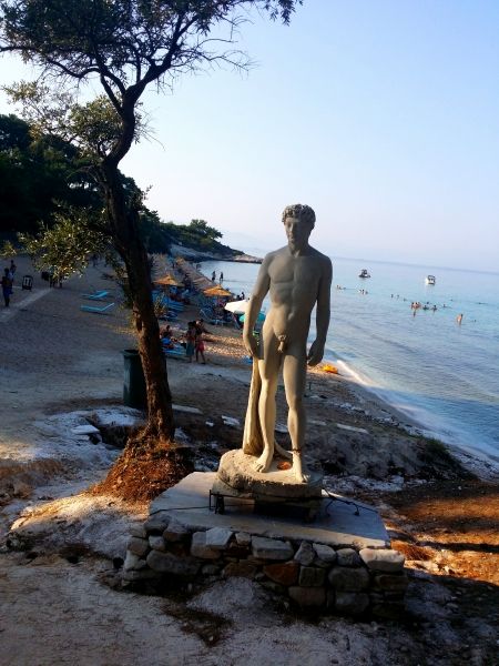 Glikadi beach statue