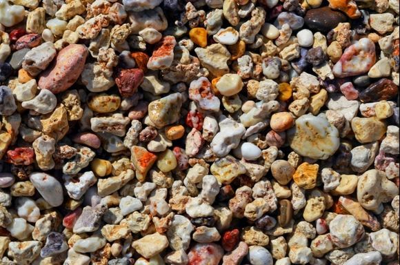 Beach pebbles on Milos