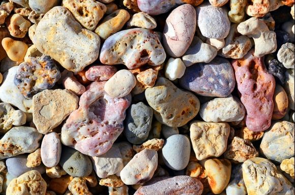 Colourful rocks on Kastanas