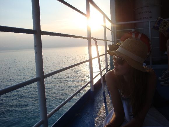 the ferry bliss while returning from poros to athens