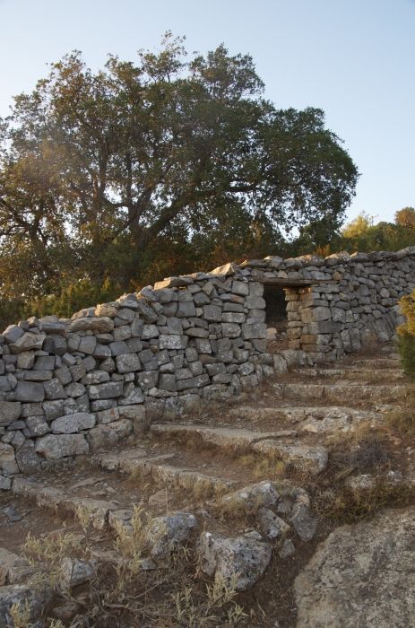 Stairs up to the Prophet Elias Monastery on Hydra, July 2012.