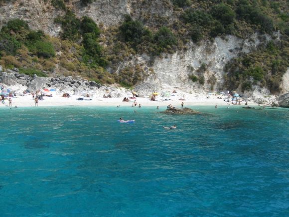 Agiofili beach, clear turquoise water, we called it blue lagoon :), enjoyed staying there