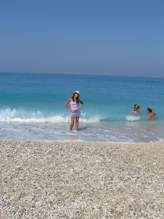 Kathisma beach, easily approachable even though it is situated in the west part of the island, commercialised- that\'s  rare thing to see on Lefkada