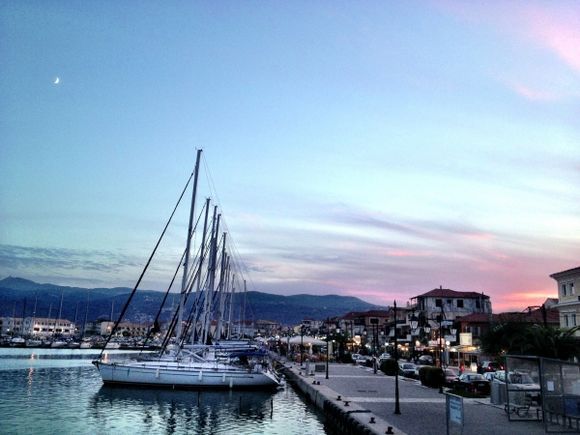 SUNSET AT LEFKADA TOWN