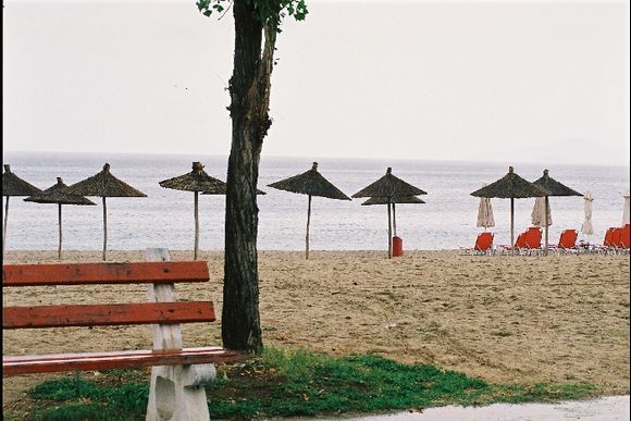 Asprovalta beach on a rainy day in August 2009