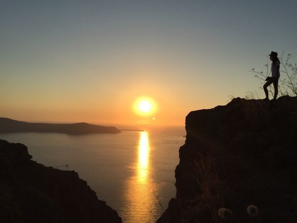 Sunsets in Santorini