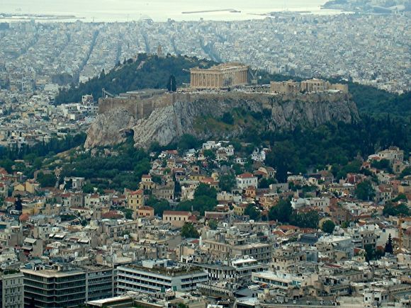 Acropolis - Taken from Lycabettus Hill to the Sea