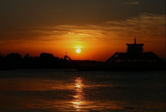 The ferry is arriving