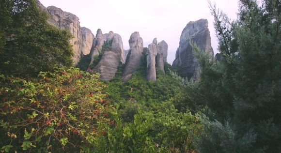 Beautiful clifs of Meteora. What a wonderful place.. looks like a deam.