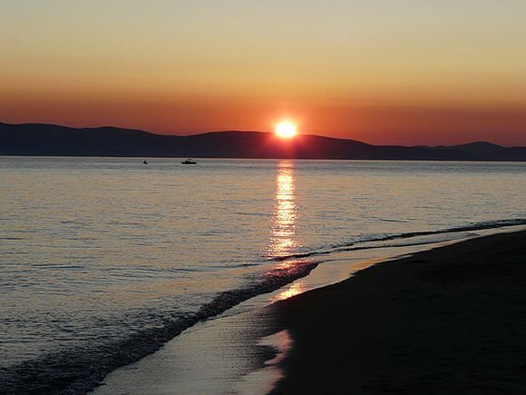 Sunset at Plaka Beach