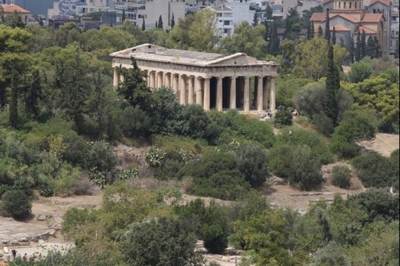 Agoraios Kolonos Hill | Ancient Agora of Athens taken from museum of the ancient agora