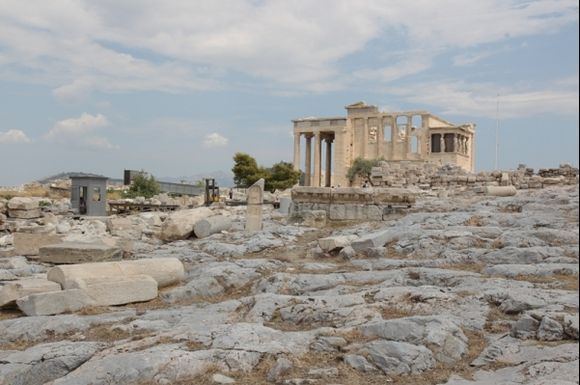 Erechtheion  view from far with rocks