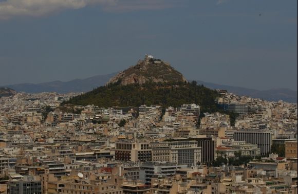 Mount lycabettus from the acropois