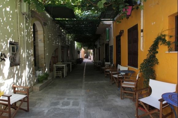 Streets in old town of rethymnon