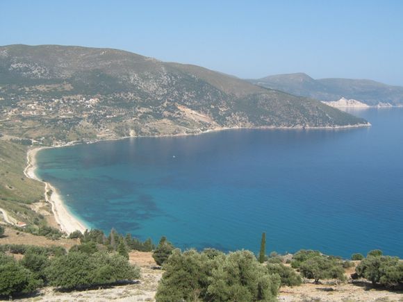 Beach Agia Kiriakis trom the road.