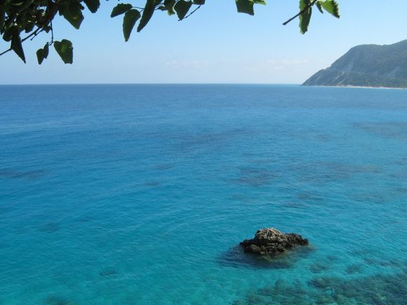 View from terrace in Agios Nikitas.