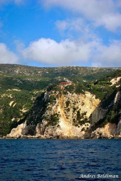 Kipoureon Monastery seen from the see