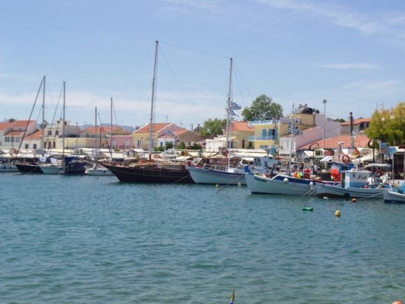 Harbor of a small town on Samos.