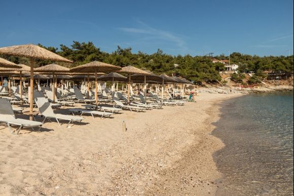 Psili Ammos beach - it is sandy, cozy and nice to have a swim, even in October, when I was there :)