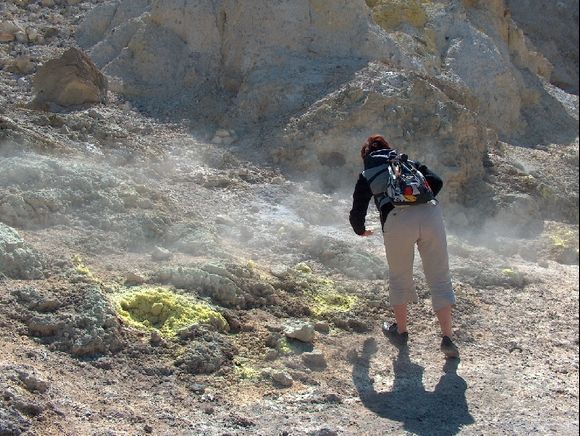 In the crater of the vulcano of Nisyros