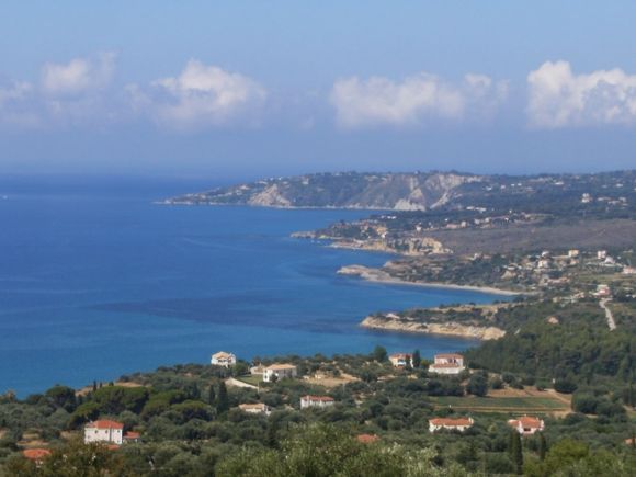 View of Trapezaki and Pessada bays from the main road