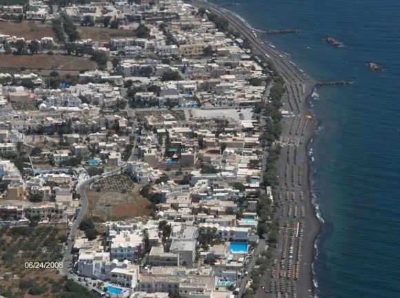 Aerial view from the Ancient Thira\'s archeological site