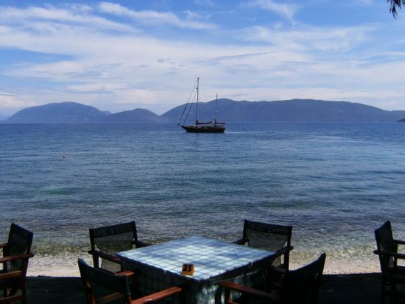 Taverna facing the island of Ithaka