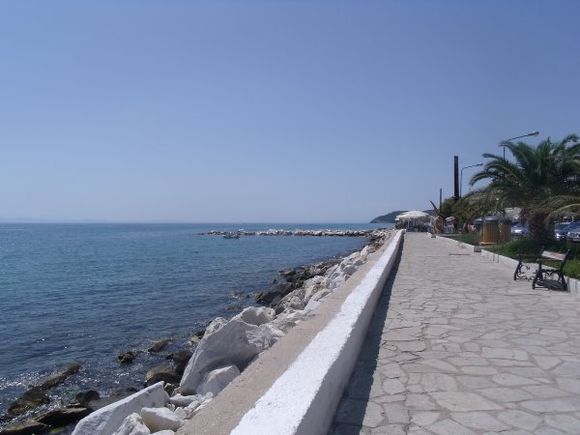 Promenade at Limenaria seaside. (August 2012)