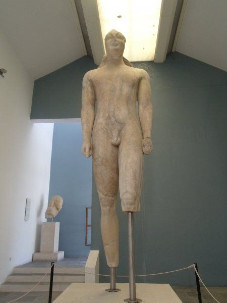 The Kouros of Samos; an archaic sculpture dating to the sixth century BC. (August 2015)