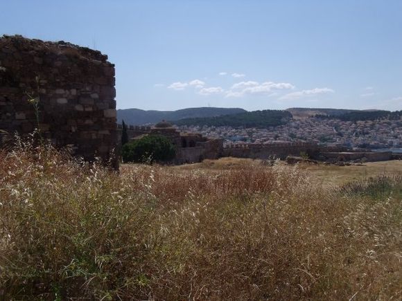 Overview of Mytilene from inside the medieval castle. (July 2013)