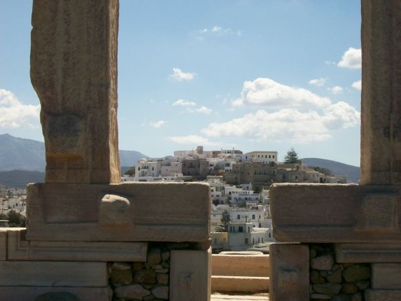 Naxos through the Portara