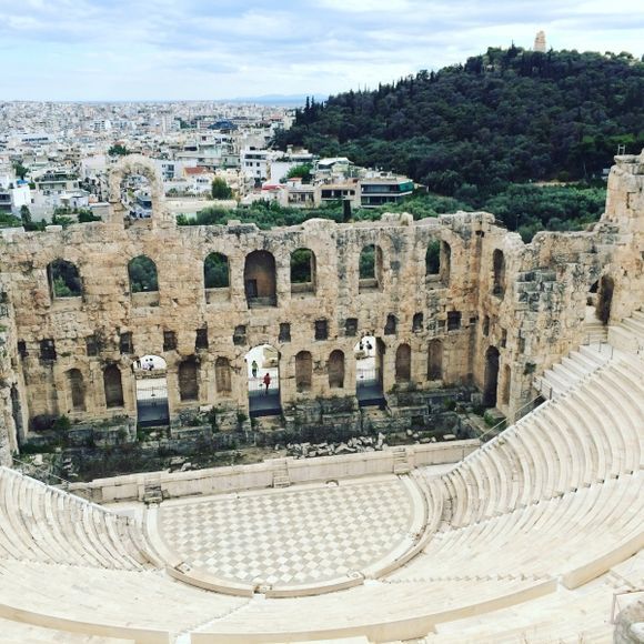 The ancient theatre of Acropolis Herod Atticus Adeon