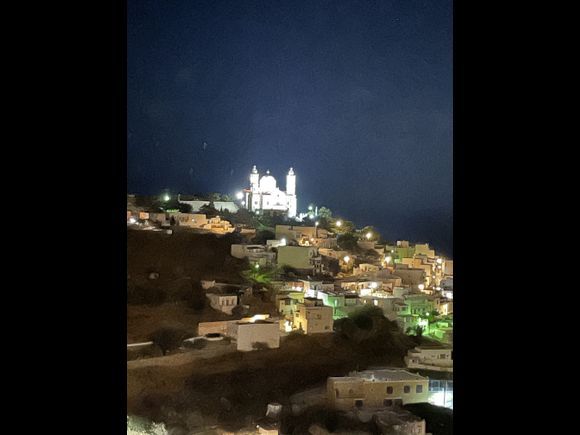 View of Orthodox Church from Ano Syros 