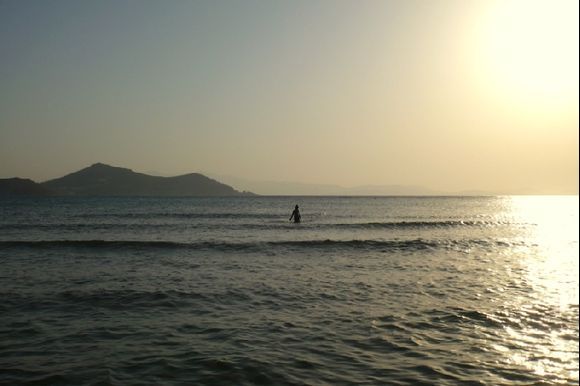 Sunset at Agios Georgios beach