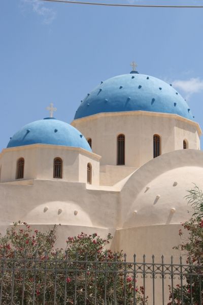Blue domes of Perissa