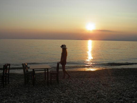 Romantic sunset on Thassos