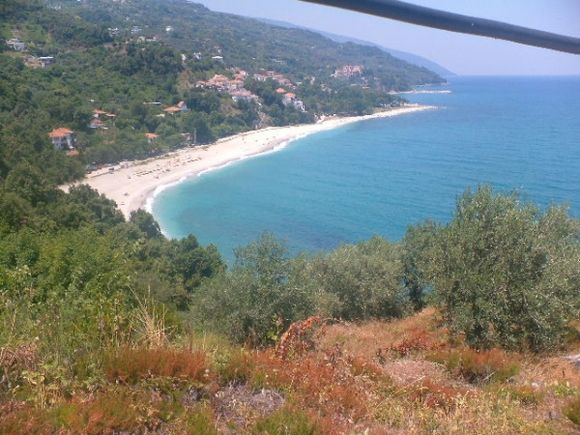 Ioannia beach from the cliffs