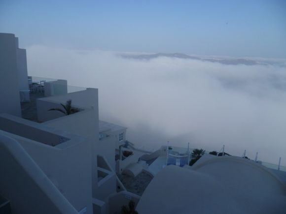 Fog over Caldera, Santorini